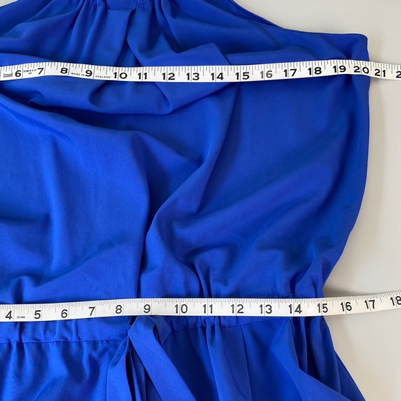 Rachel Roy Blue Drop Waist Halter Mini Dress - Picture 9 of 12